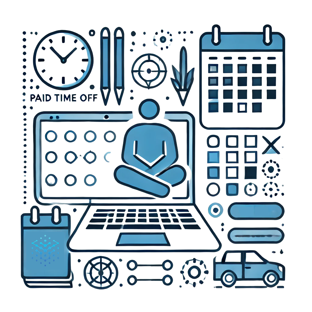 Person relaxing during paid time off.